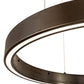 Meyda Lighting Anillo 24" Bronze Halo Pendant Light With White Statuario Idalight Shade