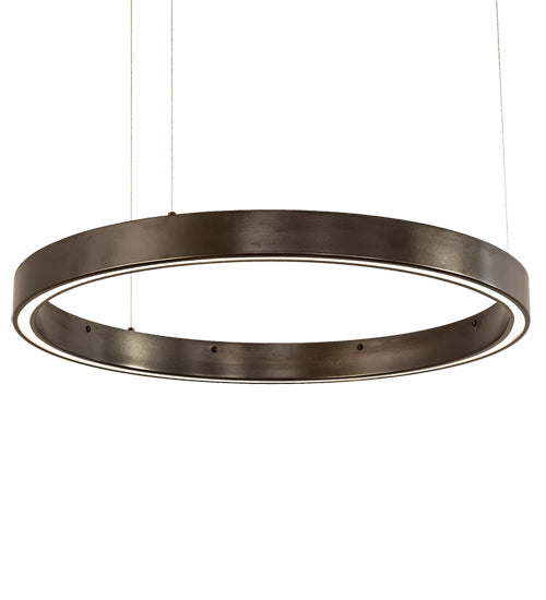 Meyda Lighting Anillo 24" Bronze Halo Pendant Light With White Statuario Idalight Shade
