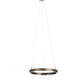 Meyda Lighting Anillo 24" LED Bronze Metallic Halo Pendant Light With White Statuario Idalight Shade