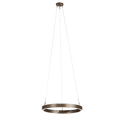 Meyda Lighting Anillo 24" LED Bronze Metallic Halo Pendant Light With White Statuario Idalight Shade