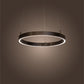 Meyda Lighting Anillo 24" LED Bronze Metallic Halo Pendant Light With White Statuario Idalight Shade