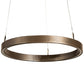 Meyda Lighting Anillo 24" LED Bronze Metallic Halo Pendant Light With White Statuario Idalight Shade