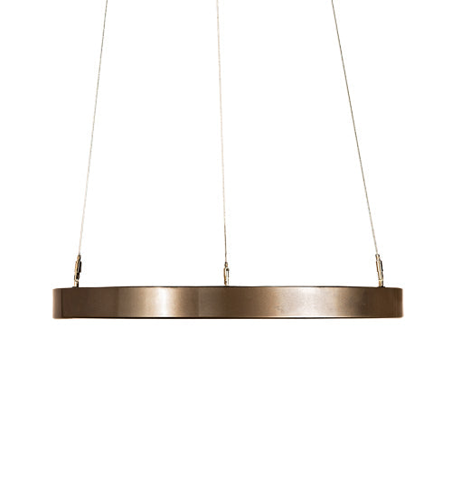 Meyda Lighting Anillo 24" LED Bronze Metallic Halo Pendant Light With White Statuario Idalight Shade