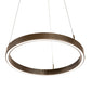 Meyda Lighting Anillo 24" LED Bronze Metallic Halo Pendant Light With White Statuario Idalight Shade