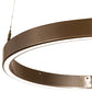 Meyda Lighting Anillo 24" LED Bronze Metallic Halo Pendant Light With White Statuario Idalight Shade