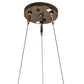 Meyda Lighting Anillo 24" LED Bronze Metallic Halo Pendant Light With White Statuario Idalight Shade