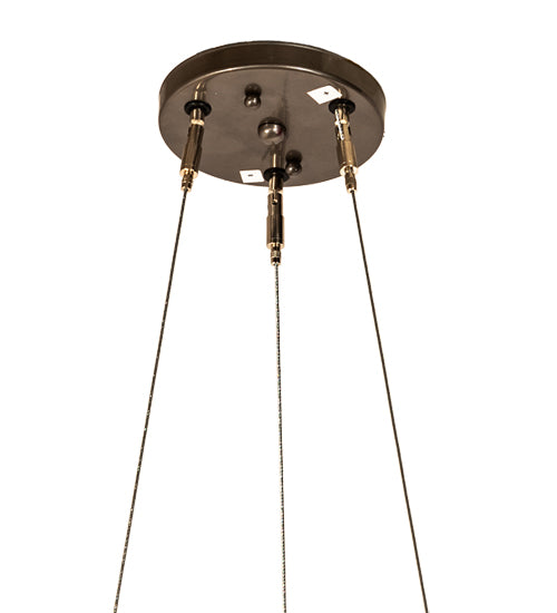 Meyda Lighting Anillo 24" LED Bronze Metallic Halo Pendant Light With White Statuario Idalight Shade