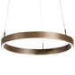 Meyda Lighting Anillo 24" LED Bronze Metallic Halo Pendant Light With White Statuario Idalight Shade