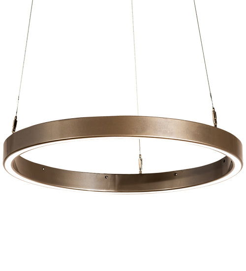 Meyda Lighting Anillo 24" LED Bronze Metallic Halo Pendant Light With White Statuario Idalight Shade
