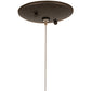 Meyda Lighting Anillo 24" LED China Mahogany Bronze Pendant Light With White Statuario Idalight Shade