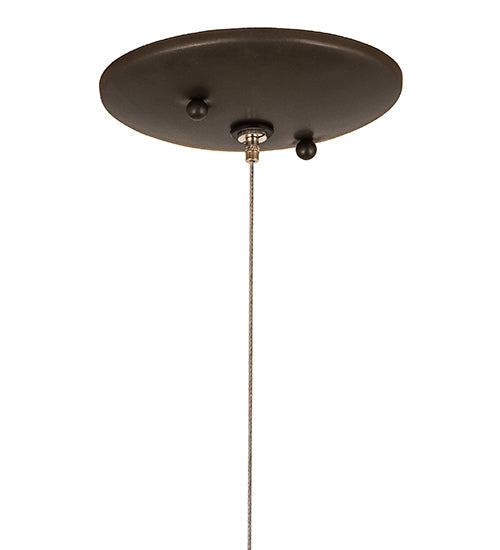 Meyda Lighting Anillo 24" LED China Mahogany Bronze Pendant Light With White Statuario Idalight Shade