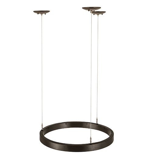 Meyda Lighting Anillo 24" LED China Mahogany Bronze Pendant Light With White Statuario Idalight Shade