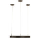 Meyda Lighting Anillo 24" LED China Mahogany Bronze Pendant Light With White Statuario Idalight Shade