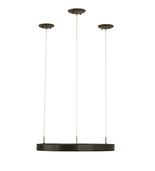 Meyda Lighting Anillo 24" LED China Mahogany Bronze Pendant Light With White Statuario Idalight Shade