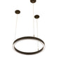 Meyda Lighting Anillo 24" LED China Mahogany Bronze Pendant Light With White Statuario Idalight Shade