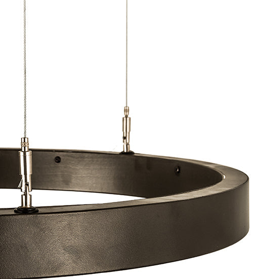 Meyda Lighting Anillo 24" LED China Mahogany Bronze Pendant Light With White Statuario Idalight Shade