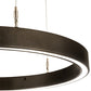 Meyda Lighting Anillo 24" LED China Mahogany Bronze Pendant Light With White Statuario Idalight Shade