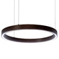 Meyda Lighting Anillo 24" LED Mahogany Bronze Halo Pendant Light With White Statuario Idalight Shade Glass
