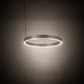 Meyda Lighting Anillo 24" LED Nickel Pendant Light With White Statuario Idalight Shade Glass