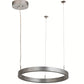 Meyda Lighting Anillo 24" LED Nickel Pendant Light With White Statuario Idalight Shade Glass