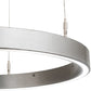 Meyda Lighting Anillo 24" LED Nickel Pendant Light With White Statuario Idalight Shade Glass