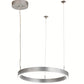 Meyda Lighting Anillo 24" LED Nickel Pendant Light With White Statuario Idalight Shade Glass