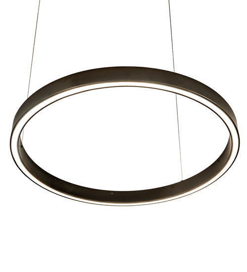 Meyda Lighting Anillo 28" Bronze Halo Pendant Light With White Statuario Idalight Shade