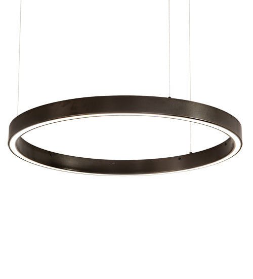 Meyda Lighting Anillo 28" Bronze Halo Pendant Light With White Statuario Idalight Shade