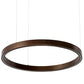 Meyda Lighting Anillo 28" LED Mahogany Bronze Halo Pendant Light With White Statuario Idalight Shade Glass