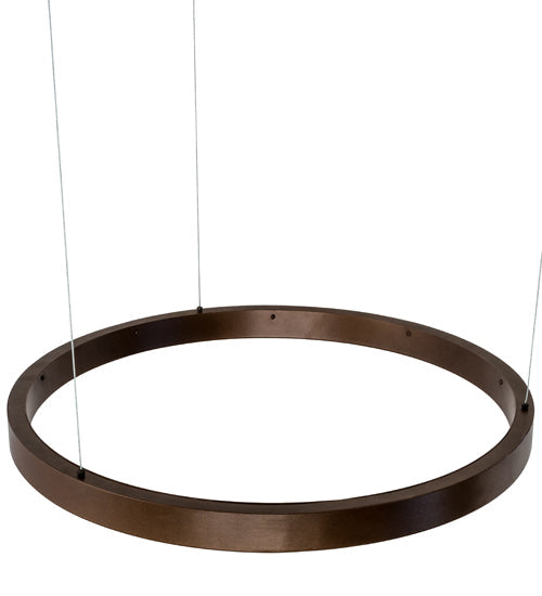 Meyda Lighting Anillo 28" LED Mahogany Bronze Halo Pendant Light With White Statuario Idalight Shade Glass