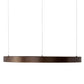 Meyda Lighting Anillo 28" LED Mahogany Bronze Halo Pendant Light With White Statuario Idalight Shade Glass