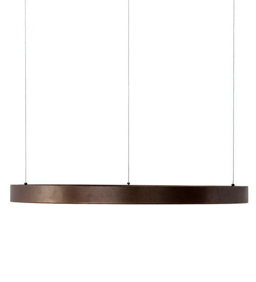 Meyda Lighting Anillo 28" LED Mahogany Bronze Halo Pendant Light With White Statuario Idalight Shade Glass