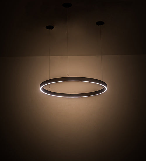 Meyda Lighting Anillo 36" LED China Mahogany Bronze Pendant Light With White Statuario Idalight Shade