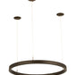 Meyda Lighting Anillo 36" LED China Mahogany Bronze Pendant Light With White Statuario Idalight Shade