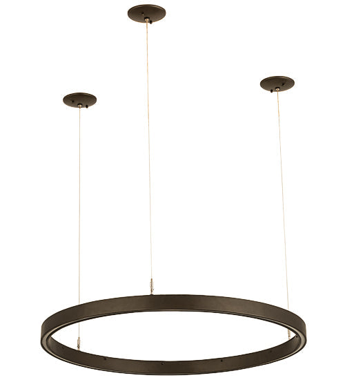 Meyda Lighting Anillo 36" LED China Mahogany Bronze Pendant Light With White Statuario Idalight Shade