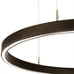 Meyda Lighting Anillo 36" LED China Mahogany Bronze Pendant Light With White Statuario Idalight Shade