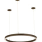 Meyda Lighting Anillo 36" LED China Mahogany Bronze Pendant Light With White Statuario Idalight Shade
