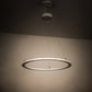 Meyda Lighting Anillo 36" LED Glossy White Gemini Pendant Light With White Frosted Contrail Mist Idalight Shade