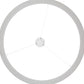 Meyda Lighting Anillo 36" LED Glossy White Gemini Pendant Light With White Frosted Contrail Mist Idalight Shade