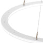 Meyda Lighting Anillo 36" LED Glossy White Gemini Pendant Light With White Frosted Contrail Mist Idalight Shade