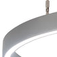 Meyda Lighting Anillo 36" Nickel Halo Pendant Light With White Statuario Idalight Shade Glass