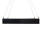 Meyda Lighting Anillo 36"Sq LED Flat Black Quadrato Pendant Light With White Statuario Idalight Shade