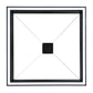 Meyda Lighting Anillo 36"Sq LED Flat Black Quadrato Pendant Light With White Statuario Idalight Shade