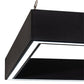Meyda Lighting Anillo 36"Sq LED Flat Black Quadrato Pendant Light With White Statuario Idalight Shade