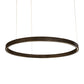 Meyda Lighting Anillo 39" LED Bronze Halo Pendant Light With White Statuario Idalight Shade