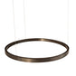 Meyda Lighting Anillo 39" LED Bronze Halo Pendant Light With White Statuario Idalight Shade