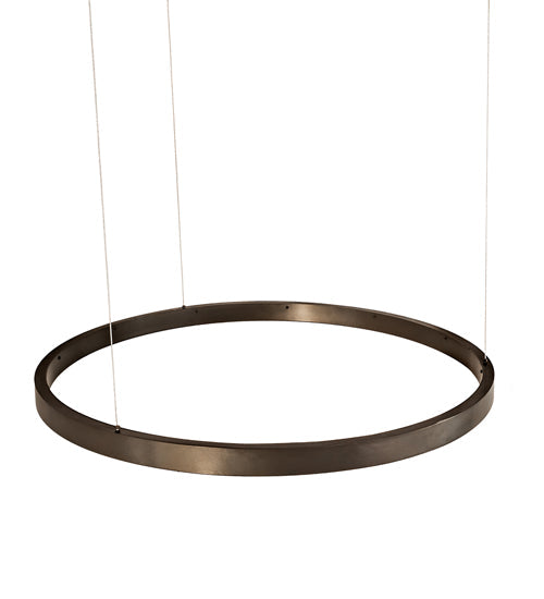 Meyda Lighting Anillo 39" LED Bronze Halo Pendant Light With White Statuario Idalight Shade