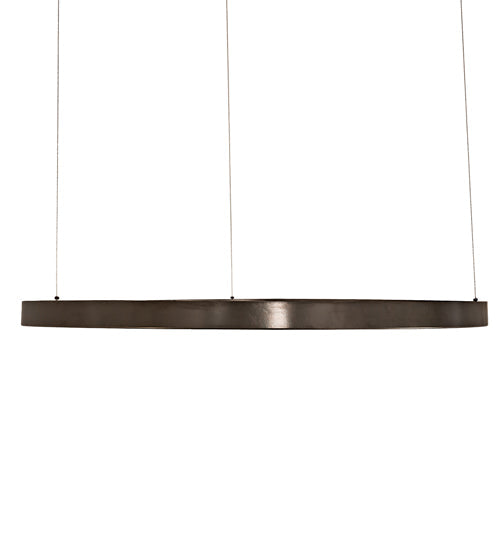Meyda Lighting Anillo 39" LED Bronze Halo Pendant Light With White Statuario Idalight Shade