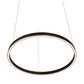 Meyda Lighting Anillo 39" LED Bronze Halo Pendant Light With White Statuario Idalight Shade
