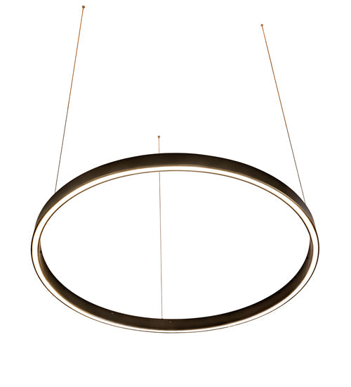 Meyda Lighting Anillo 39" LED Bronze Halo Pendant Light With White Statuario Idalight Shade